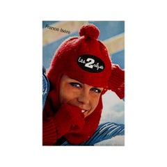 Vintage 1969 travel poster - Les 2 Alpes, one of France’s most iconic ski resort