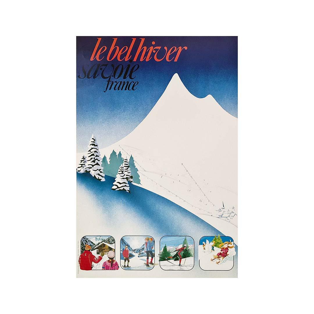 Original ski poster in Savoie by Madelon - Winter Sports - French Alps - Print by J. P. Madelon