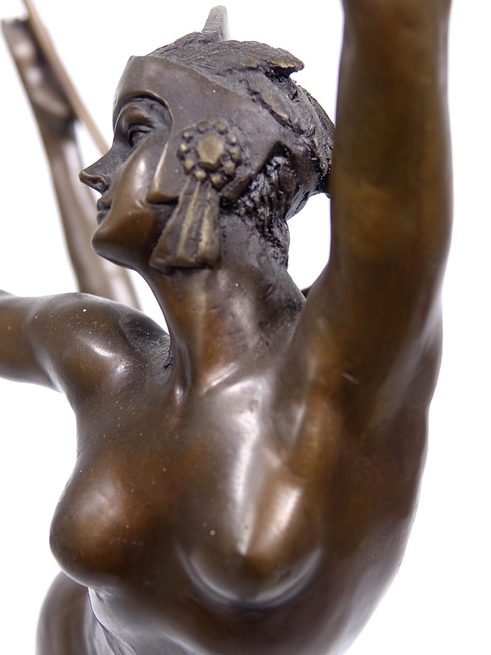 J. P. Morante Bronze Art Deco Hoop Dancer In Good Condition In Peekskill, NY