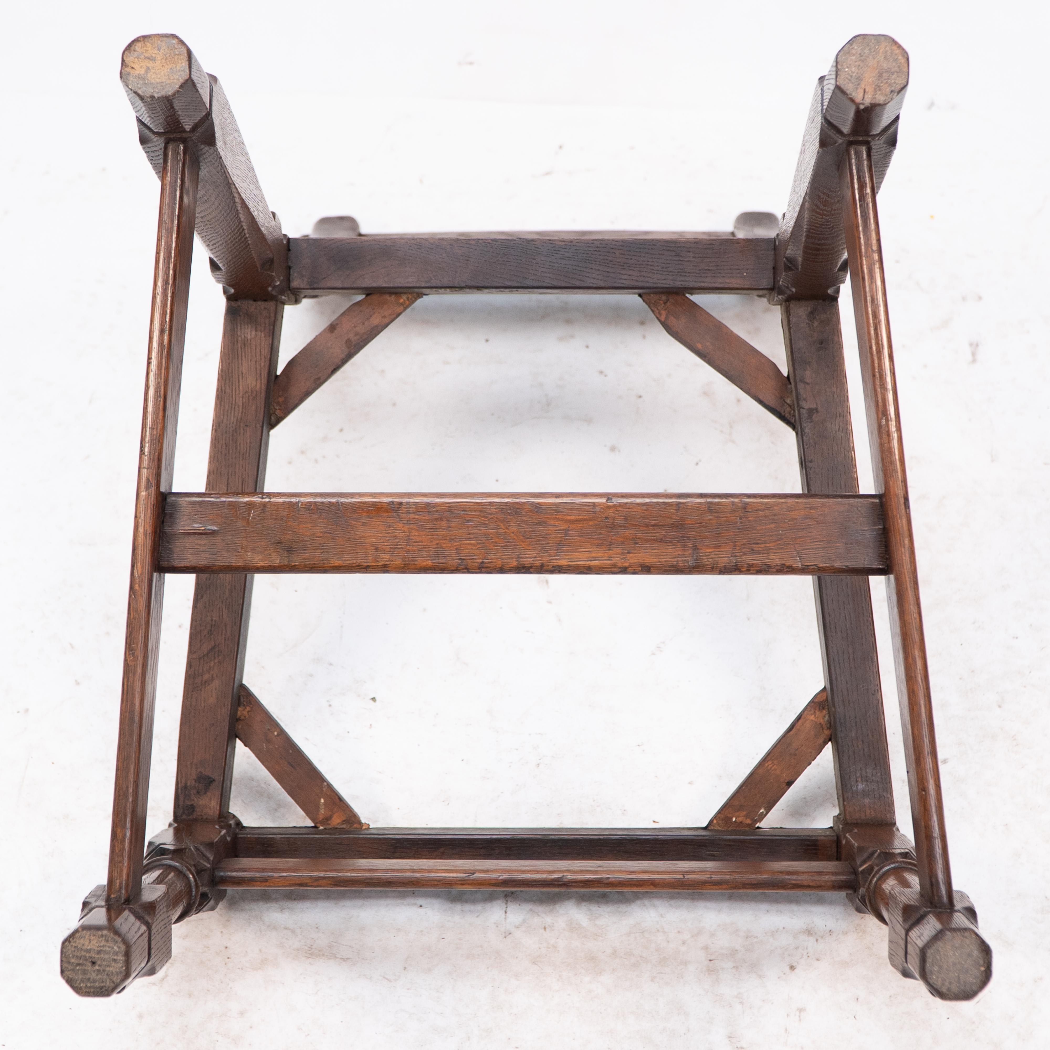 J P Seddon attri. An Aesthetic Movement oak side chair with ebonized circles For Sale 12