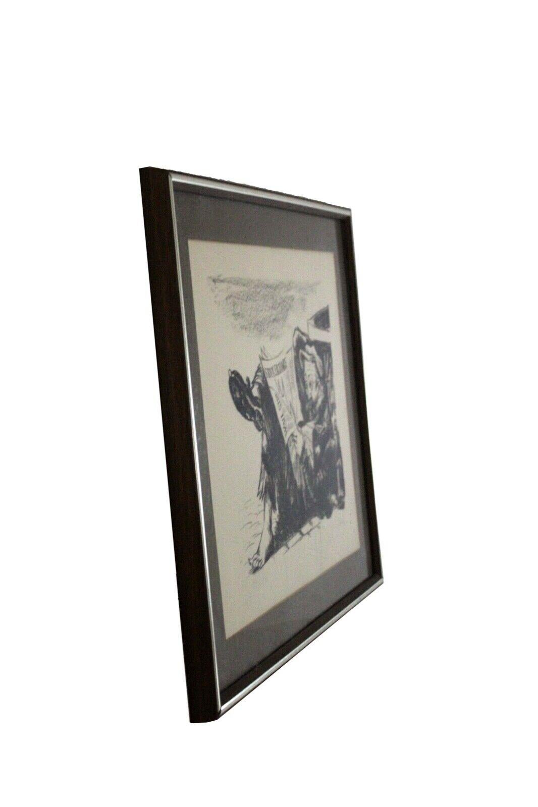 J. Paul Wall Street Stock Exchange Vintage Etching Signed 14/250 Framed In Good Condition For Sale In Keego Harbor, MI