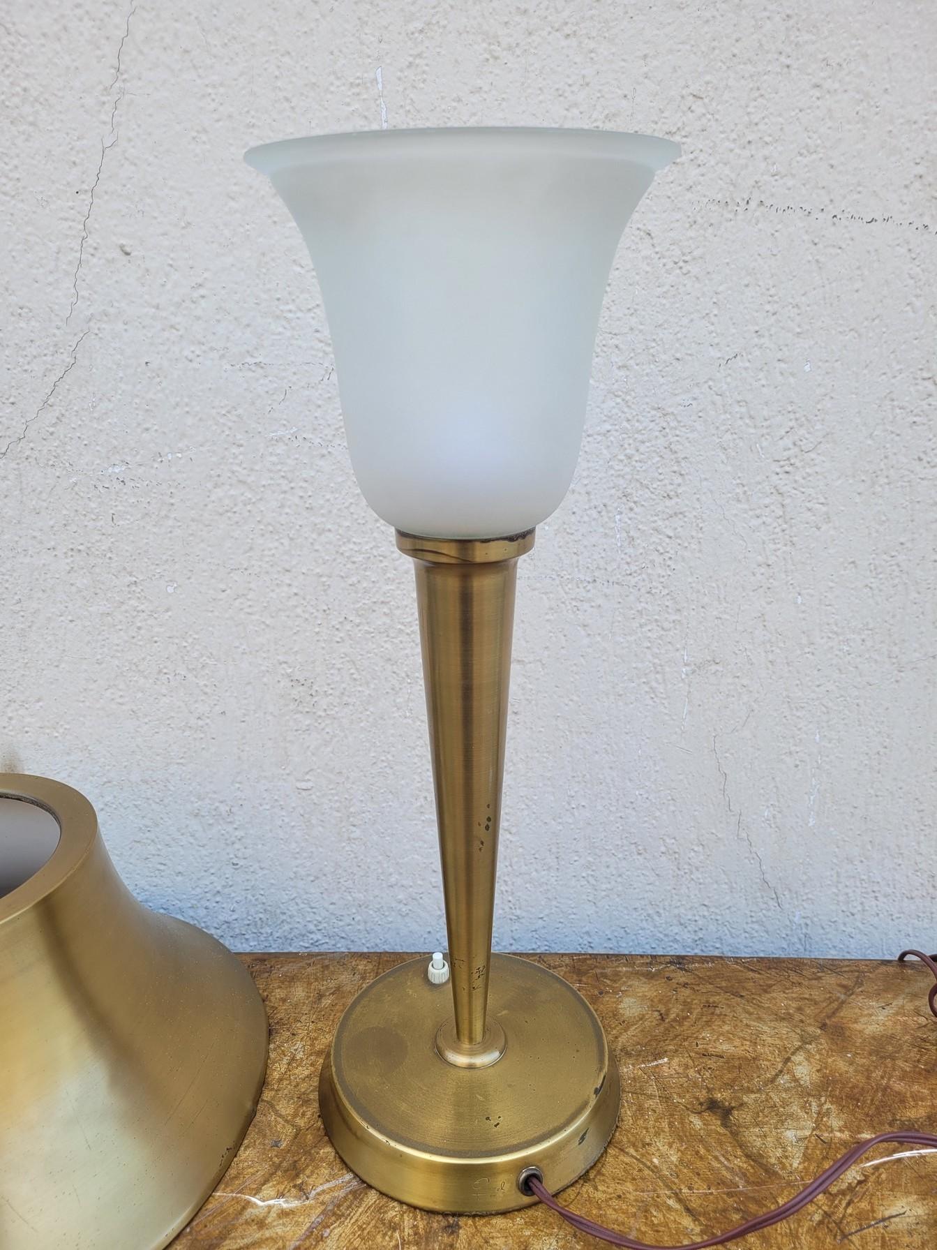 J Perzel, Brass Table Lamp, 20th Century 6