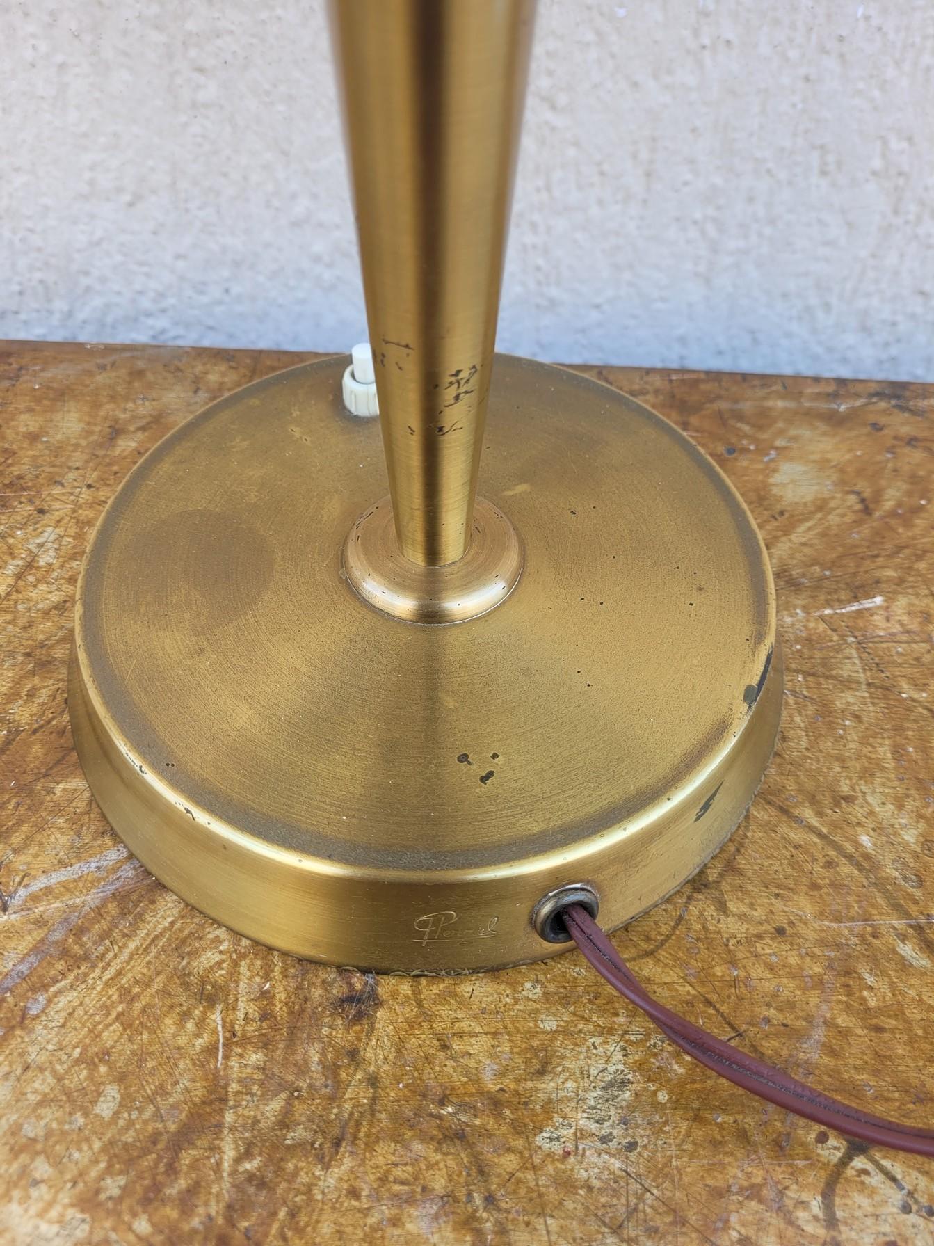 J Perzel, Brass Table Lamp, 20th Century For Sale 2