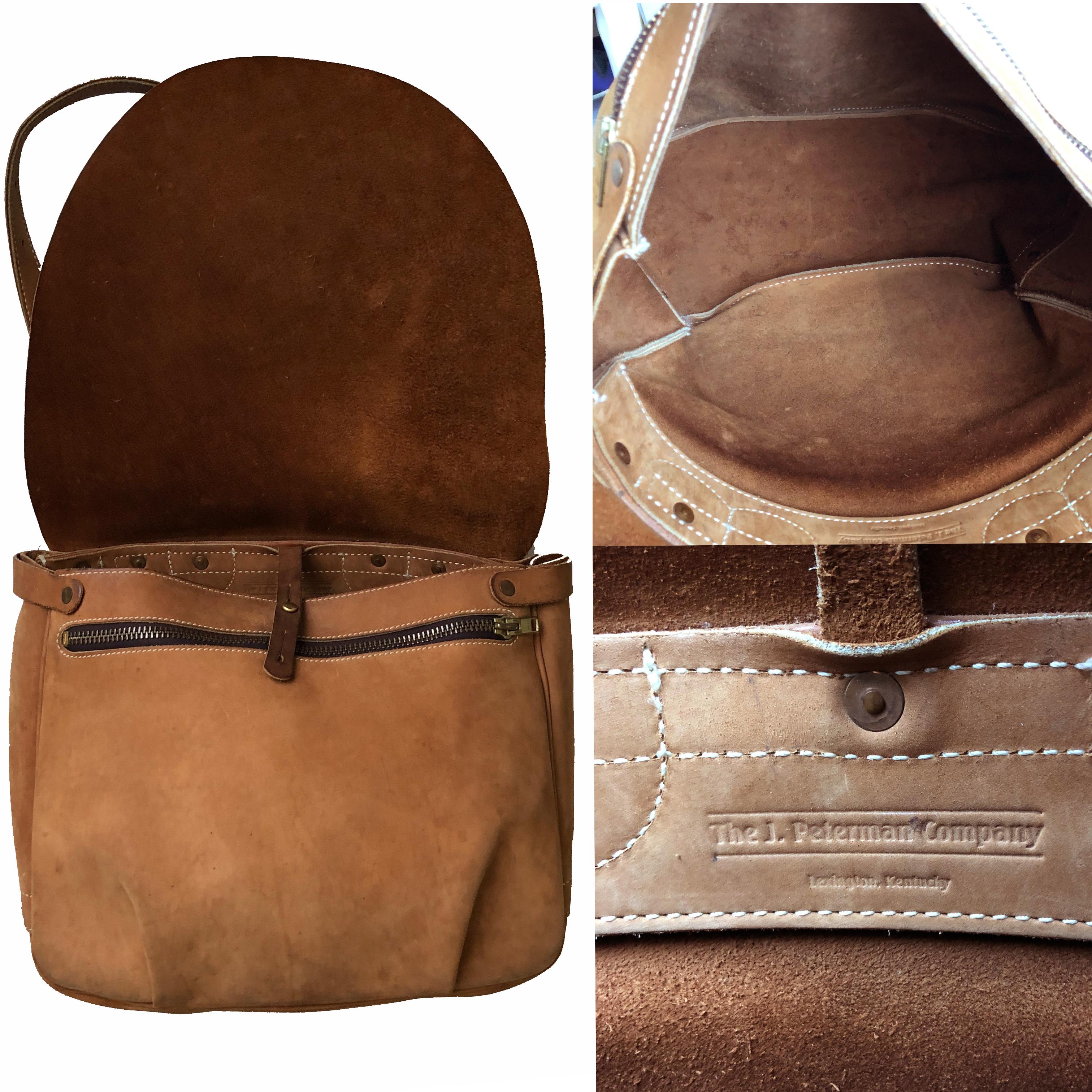 Women's or Men's J. Peterman Co Leather Mailbag Postman's Bag XL Messenger 
