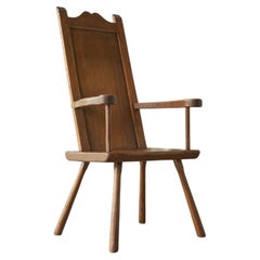 J. R. Hoogezand Poltrona tradizionale vernacolare in Oak Paesi Bassi anni '30
