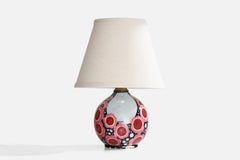 J. Raymond, Table Lamp, Ceramic, Brass, Italy, 1932