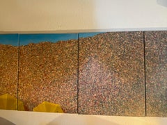 "Christo Reaction" Beachscape Acrylic on 5 Panels by John “Nelson” Richardson