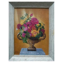 J. RILEY - Floral Still Life Painting - Framed - Canada - Late 20th Century