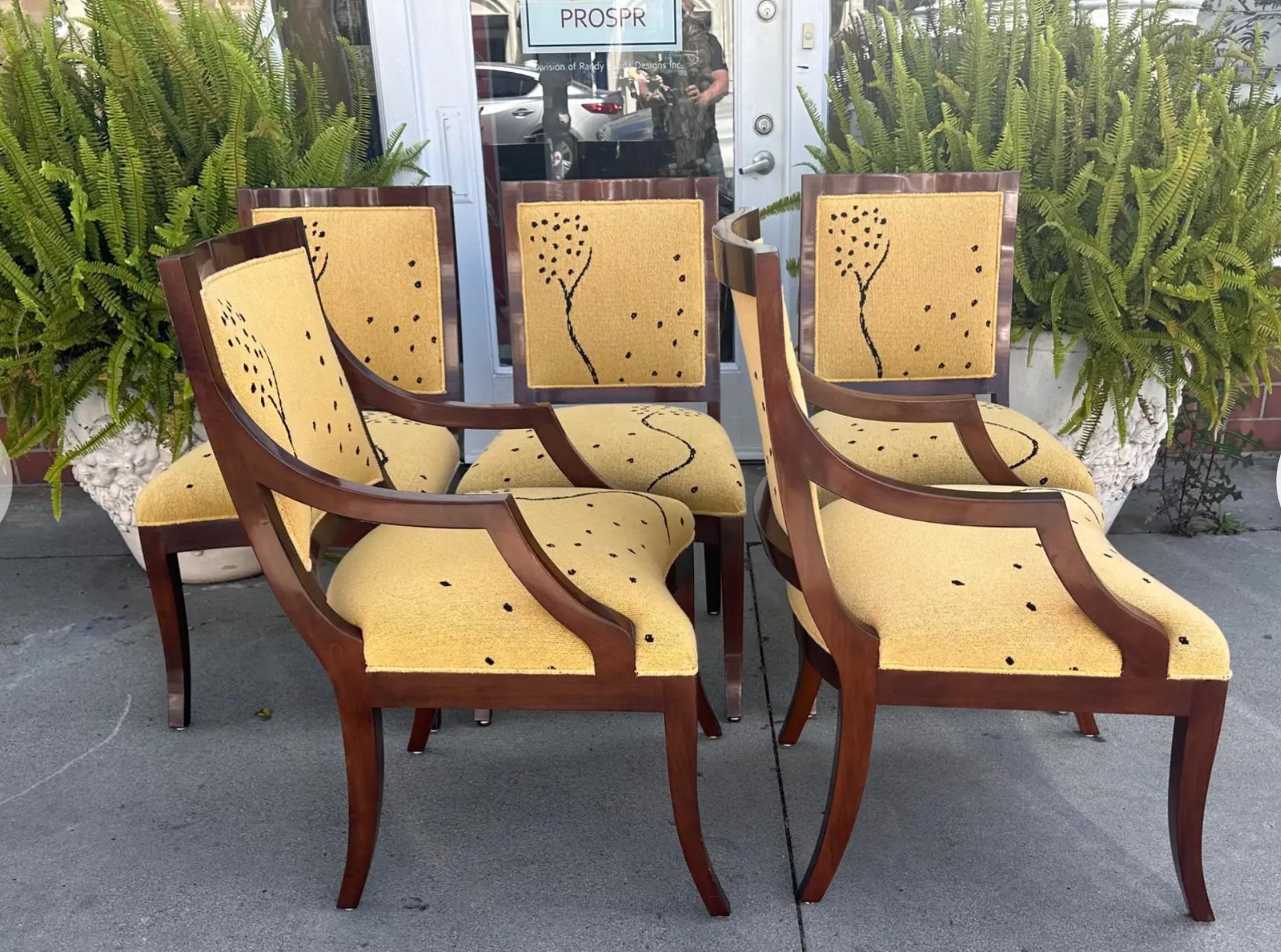 J. Robert Scott Art Deco Style Dining Chairs By Sally Sirkin Lewis.
