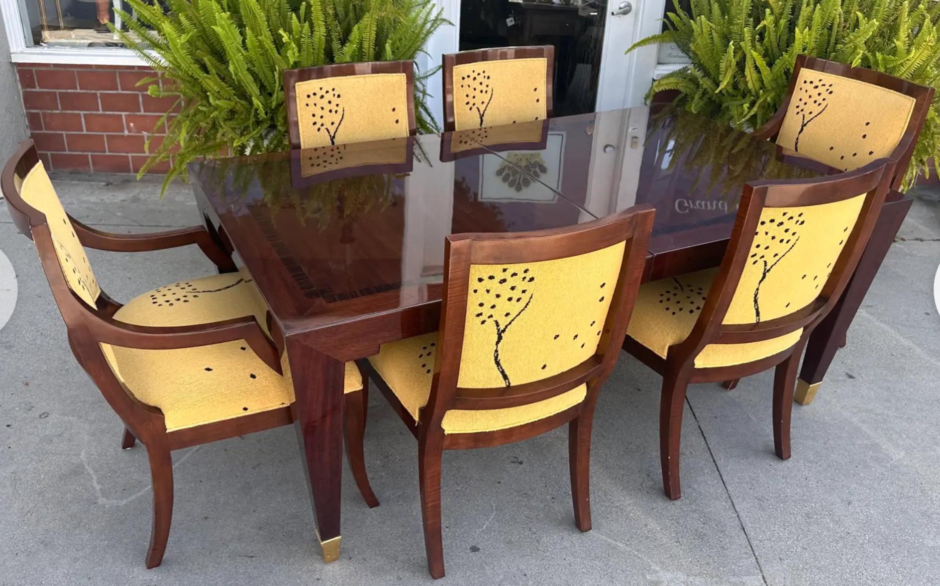 J. Robert Scott Art Deco Style Dining Chairs In Good Condition For Sale In LOS ANGELES, CA