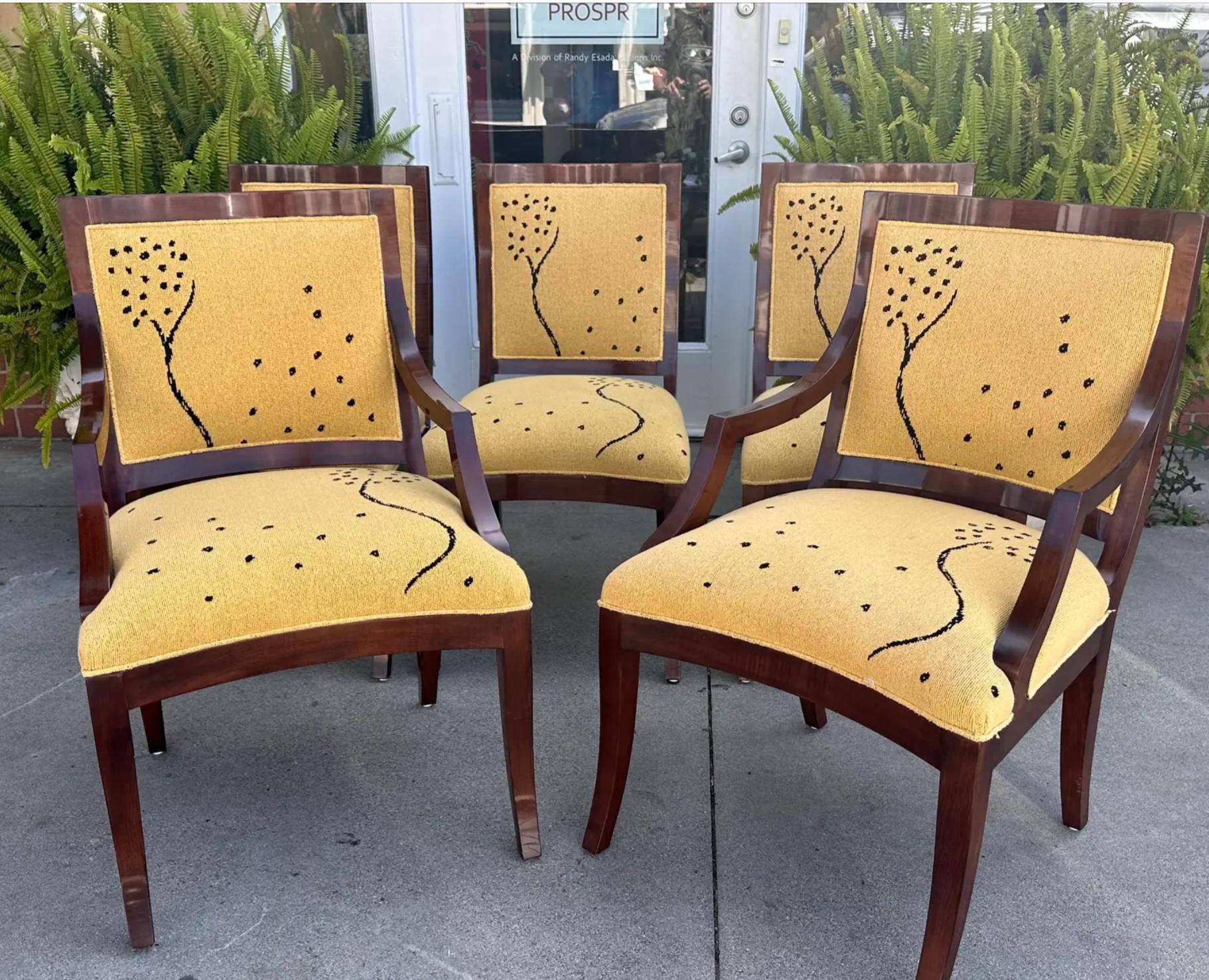 Late 20th Century J. Robert Scott Art Deco Style Dining Chairs For Sale