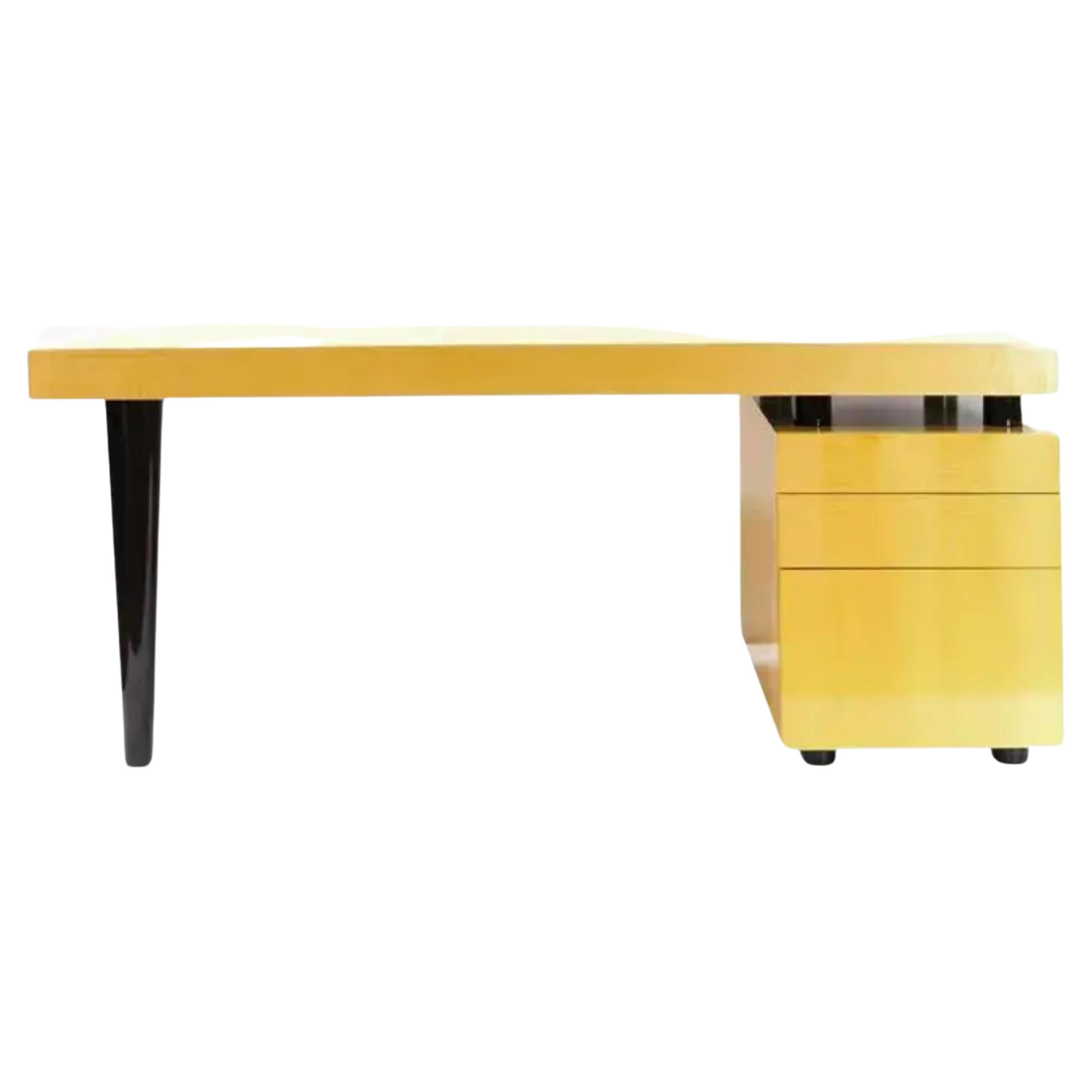 J. Robert Scott Art Deco Style Modern Writing Table Desk, 1980s