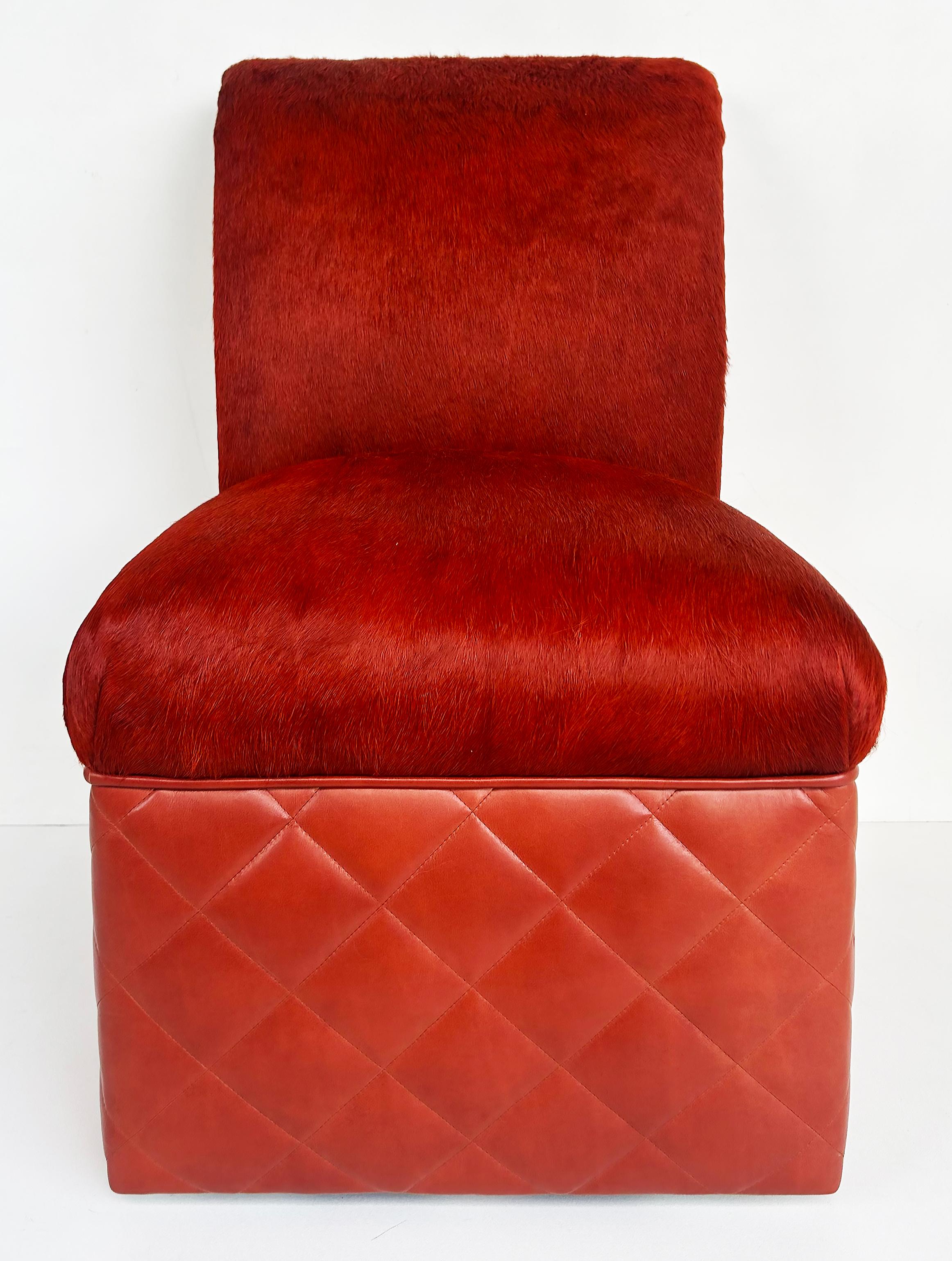 Américain J. Robert The Scott chaises pantoufles en cuir Cambon par article en vente