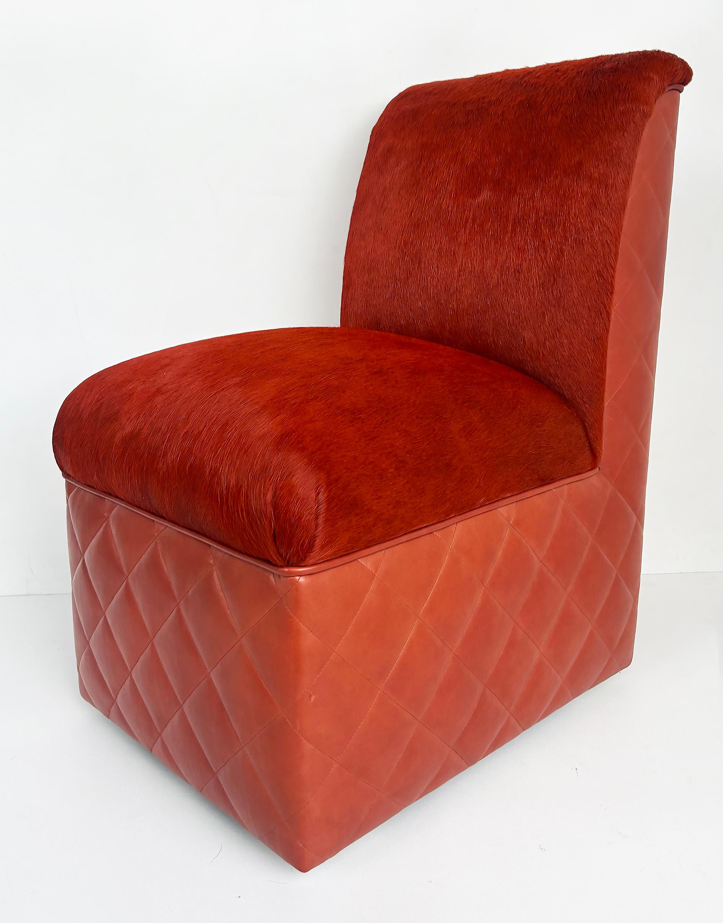 Matelassé J. Robert The Scott chaises pantoufles en cuir Cambon par article en vente