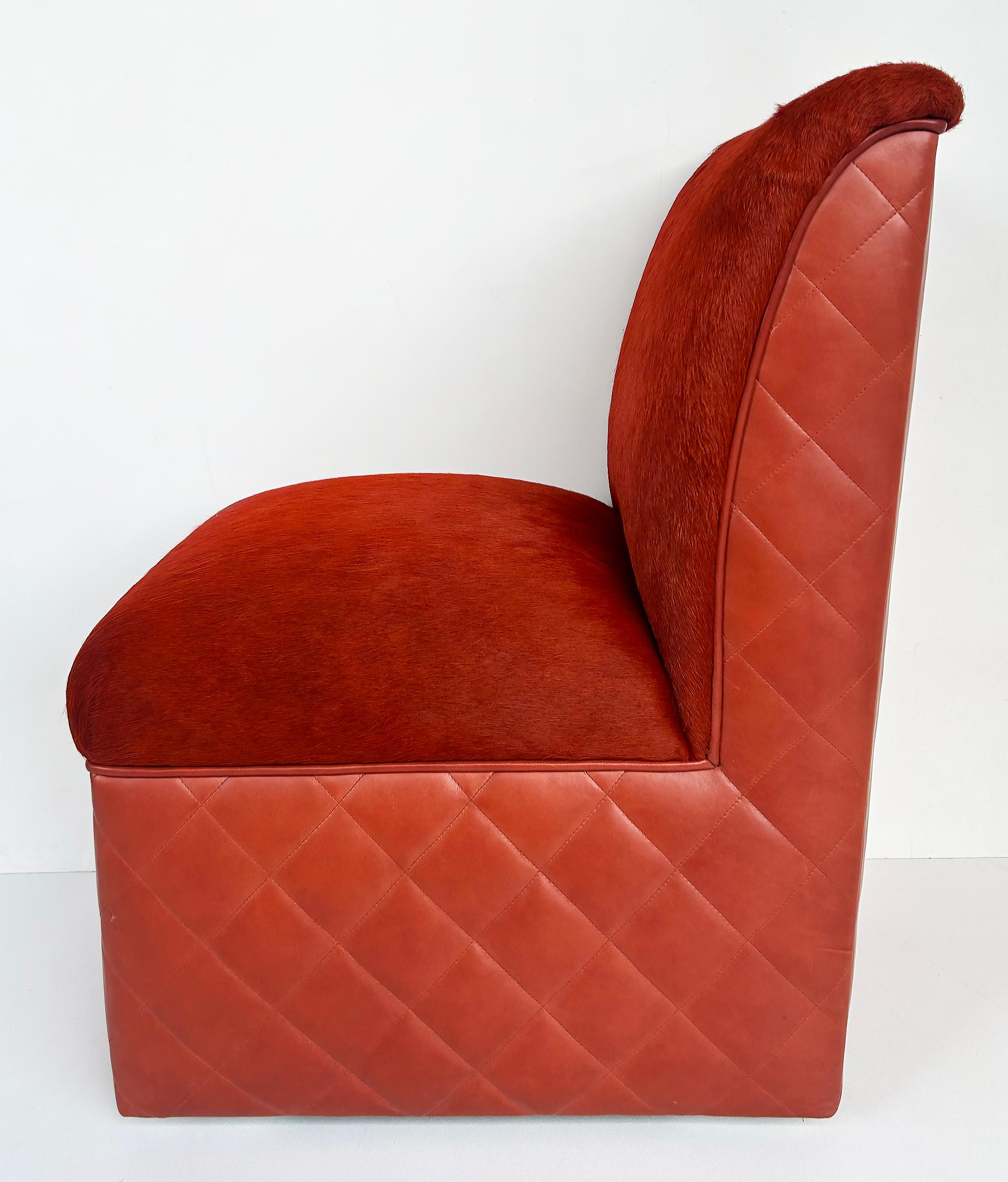 J. Robert The Scott chaises pantoufles en cuir Cambon par article Bon état - En vente à Miami, FL