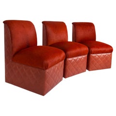 J. Robert Scott Cambon Leather Hide Slipper Chairs Per Item