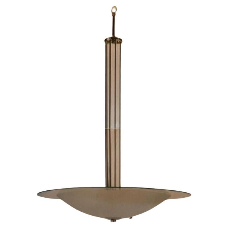 Lampadario a stelo in cristallo J. Robert Scott, OAH con baldacchino e stelo