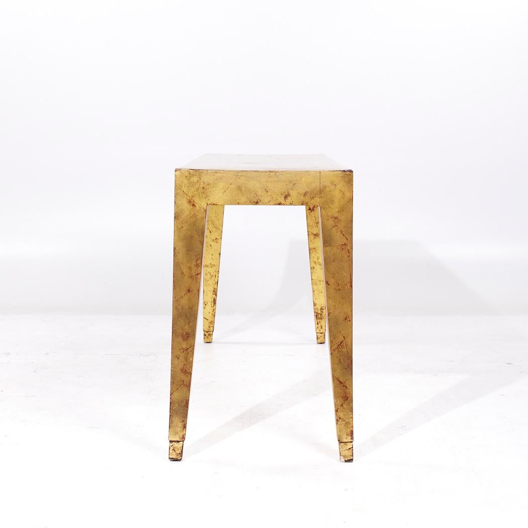 American J. Robert Scott Gold Leaf Console Table For Sale