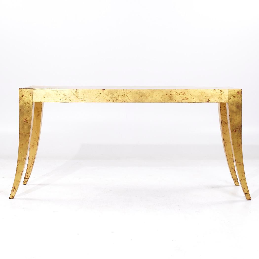 J. Robert Scott Gold Leaf Console Table For Sale 1
