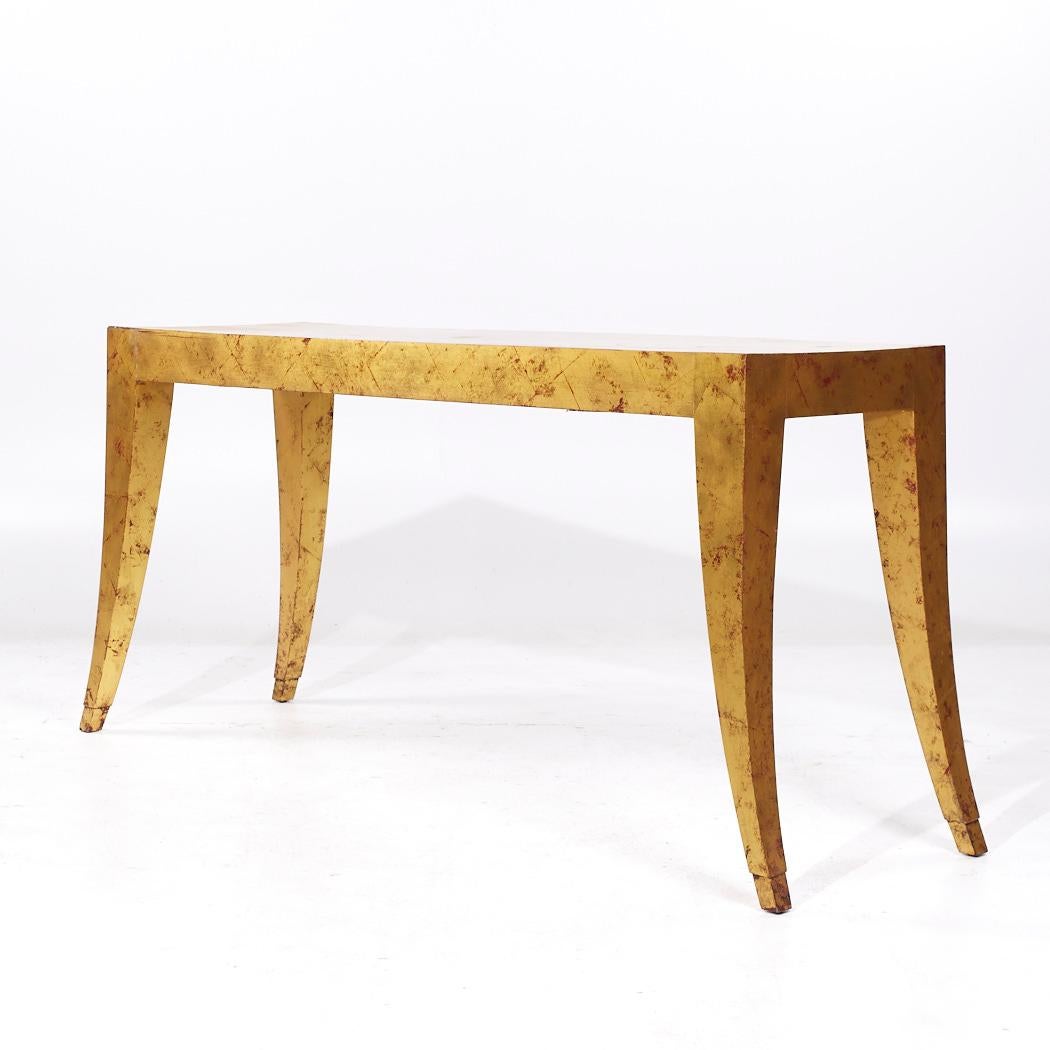 J. Robert Scott Gold Leaf Console Table For Sale 2