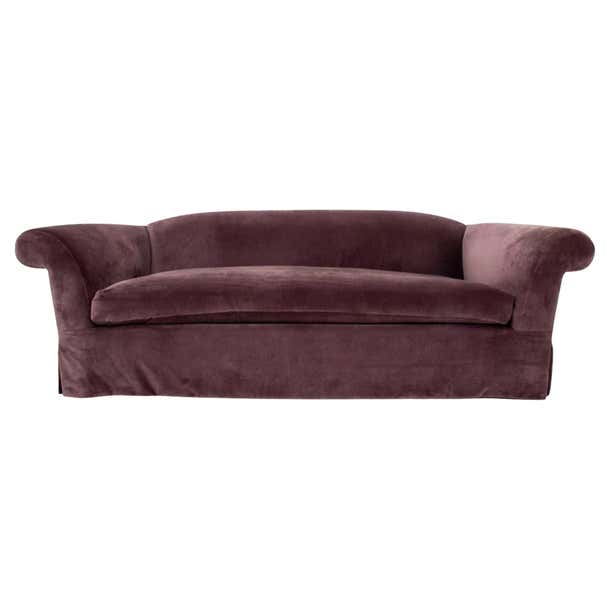 J. Robert Scott Modern Mauve Velvet Josephine Sofa For Sale at 1stDibs