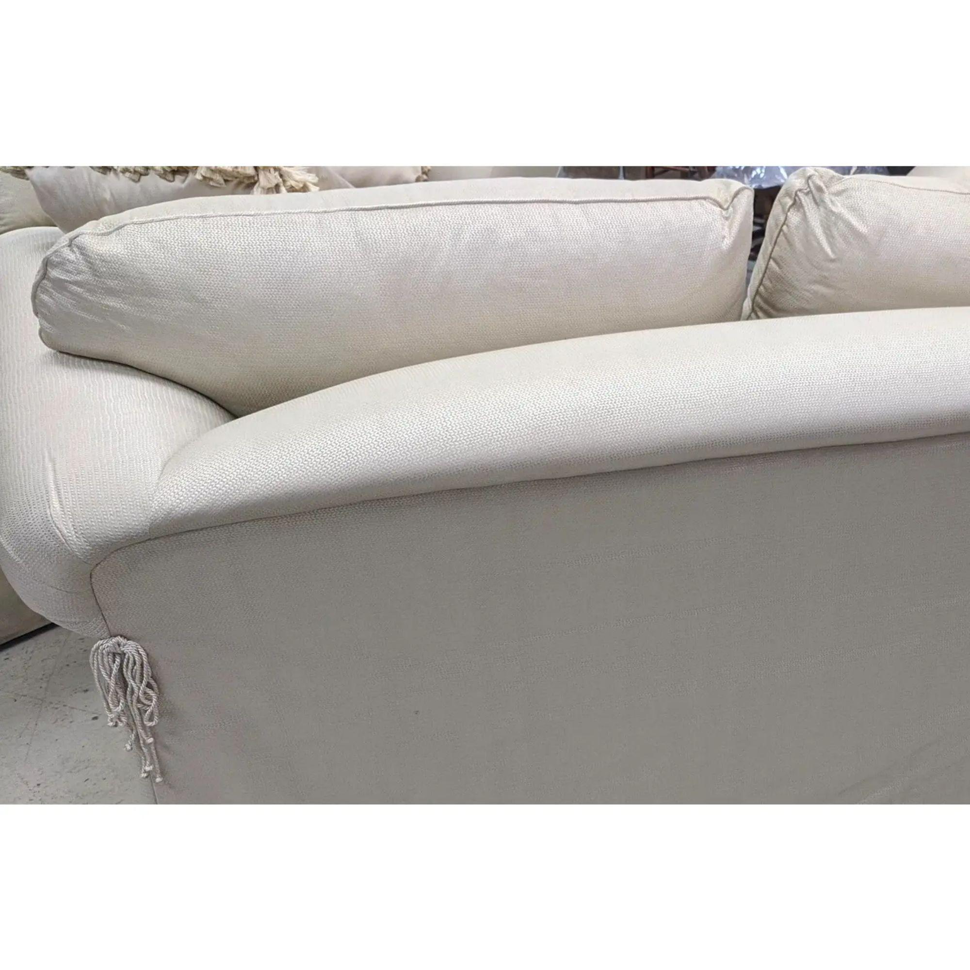 J. Robert Scott Silk Upholstered Down Filled Loveseat Sofa 1
