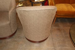 J. Robert Scott Swivel Chairs in Original Upholstery