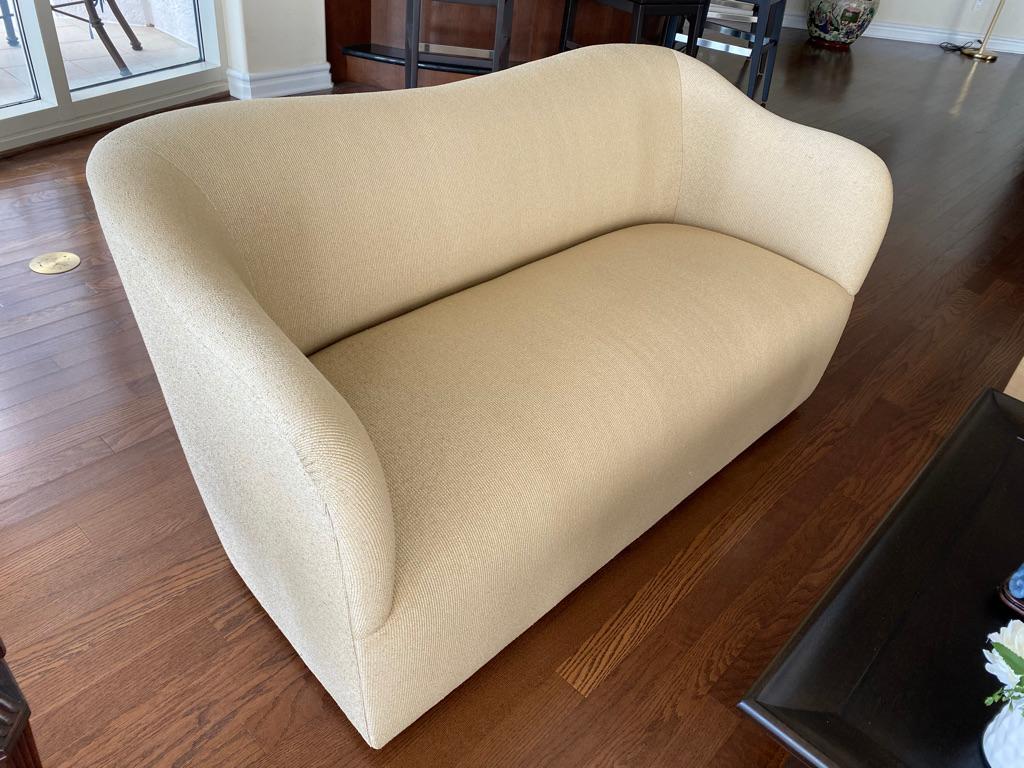 one needs to be reupholstered if interested we will send you a photo and seat is worn) by J. Robert Scott high quality material From an Estate on park Avenue The same sofa which needs reupholstery is $1,100.00.