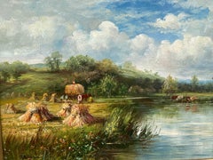 Hay Bales on the River Bank