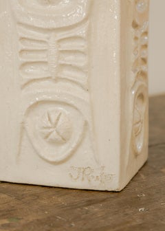 J. Rulo  Fossil Relief Ceramic Table Lamp