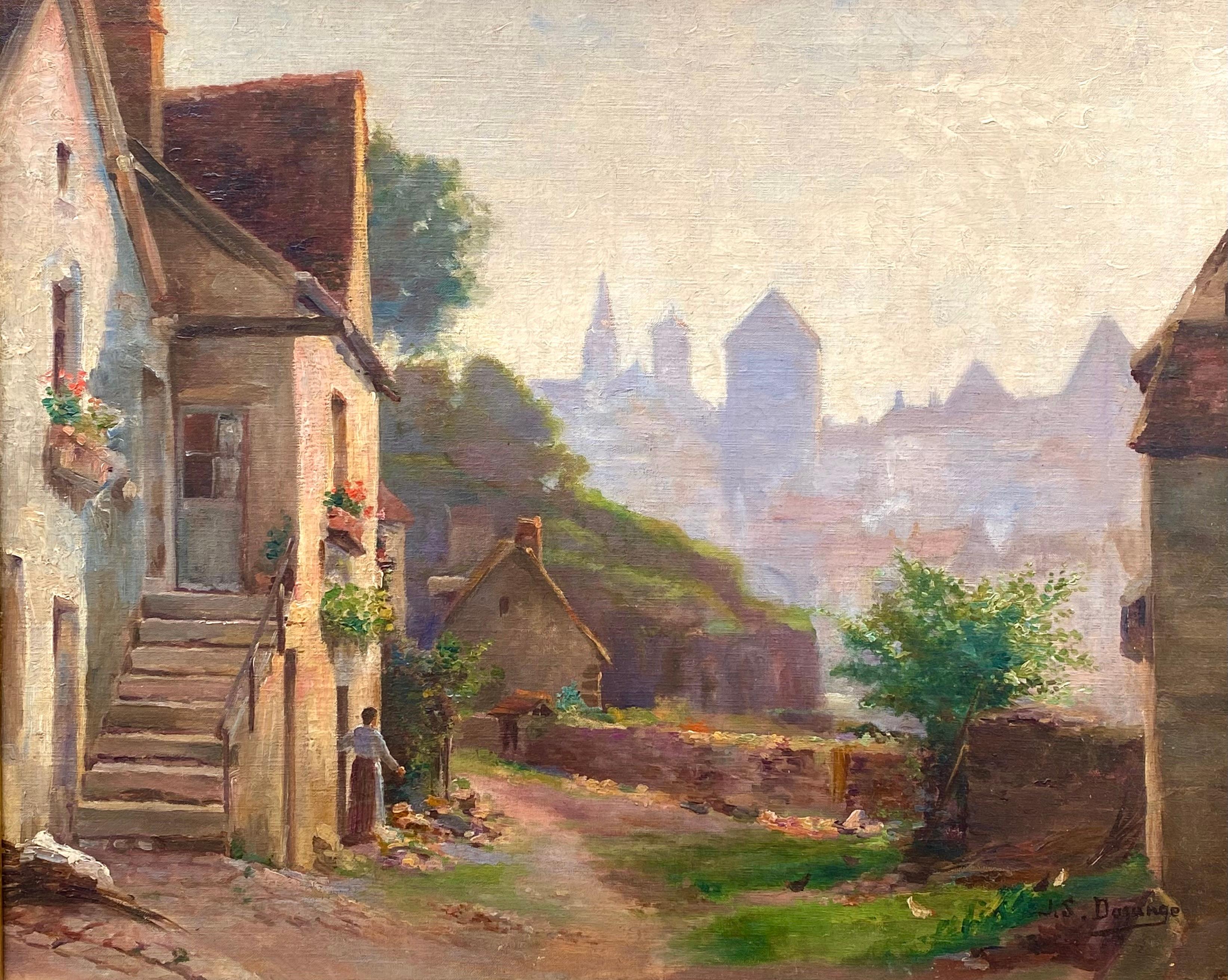 Landscape Painting de J. S. Dorange - "Vistas al campo francés"