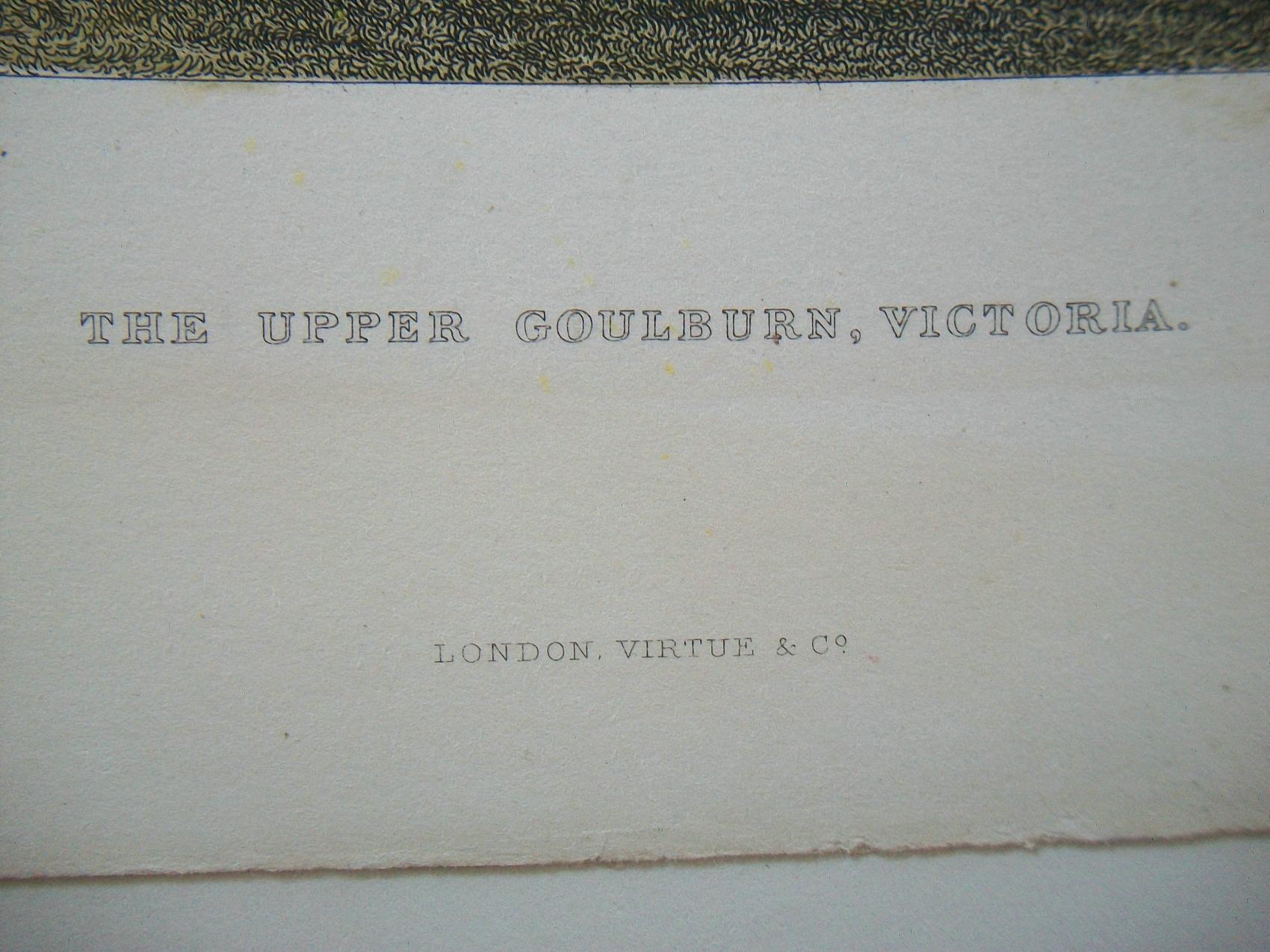J S PROUT - „The Upper Goulburn, Victoria“ - Handkolorierte Gravur - U K - 1874 (Britisch) im Angebot