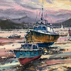 SEASCAPE, HARBOUR, FISHING BOATS