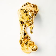 J Schatz Studio 2018 Gold Amorphous Wall Sconce, Organic Modern