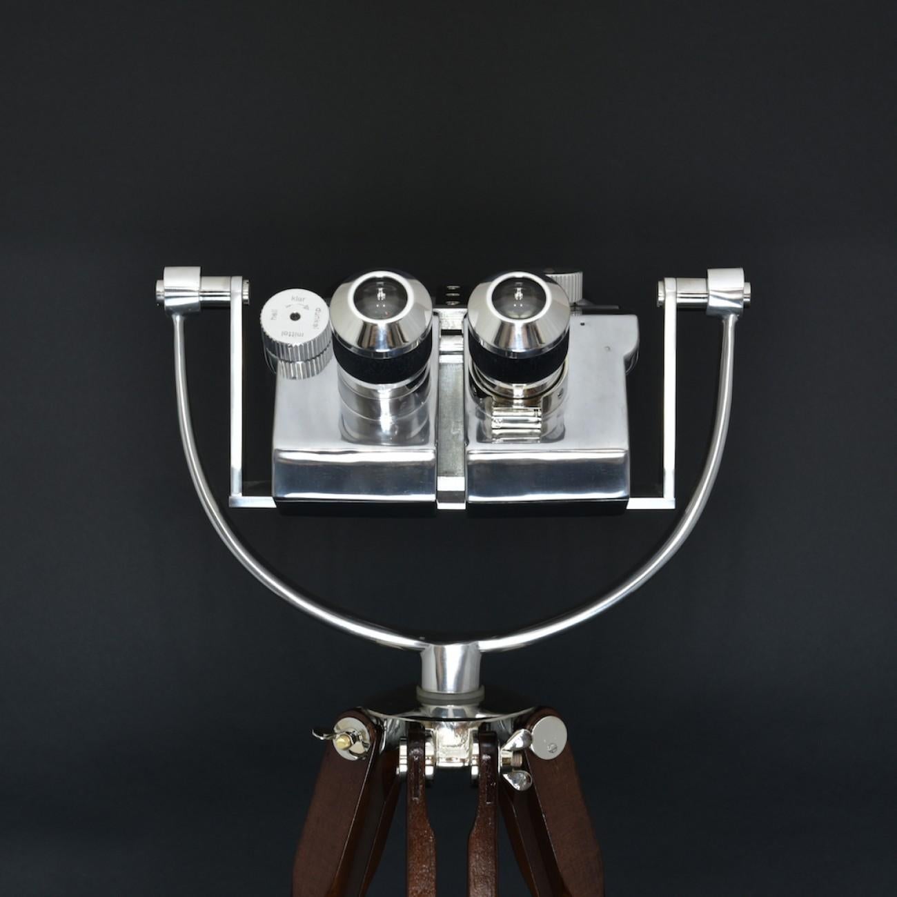 Aluminum J. Schneider WWII Military 10 x 80 Binoculars, circa 1940