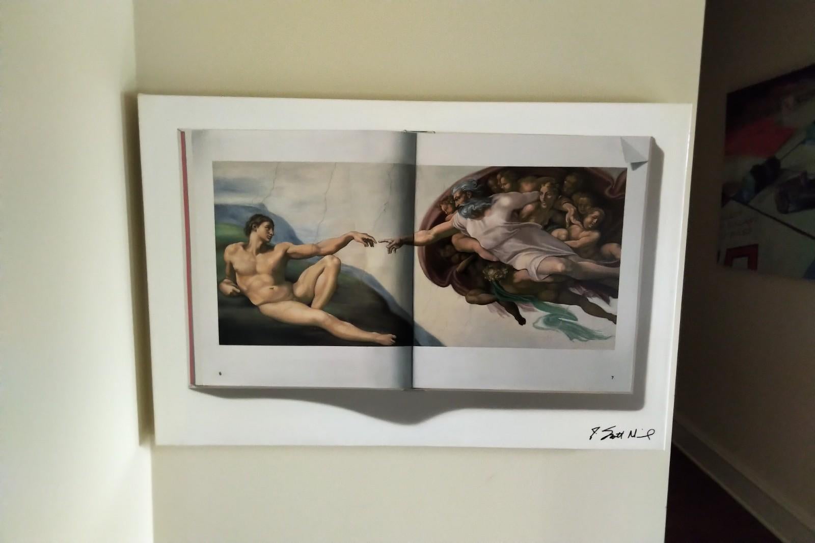 La creazione di Adamo -- Pittura a olio originale -- Guarda il video allegato - Interior Painting Grigio di J. Scott Nicol