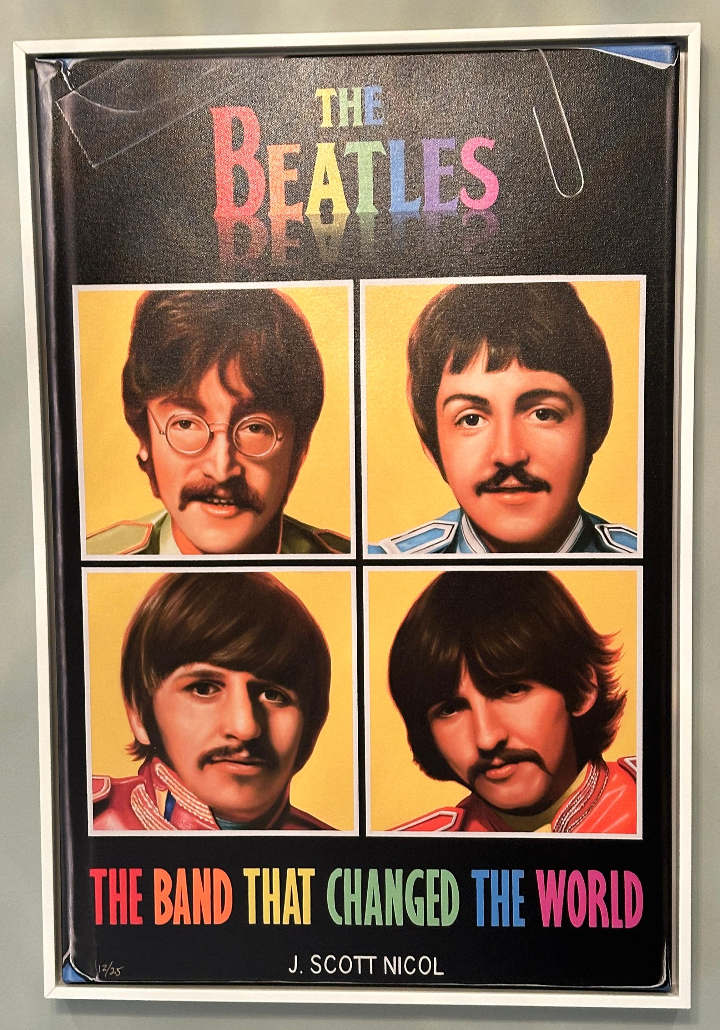 The Beatles Licensed Artwork by J. Scott Nicol Ltd Ed Signed and Numbered

The is a limited edition signed and numbered on canvas with museum quality wood framing.  20" x 30"

One cannot appreciate this artwork on a computer screen. In real life it