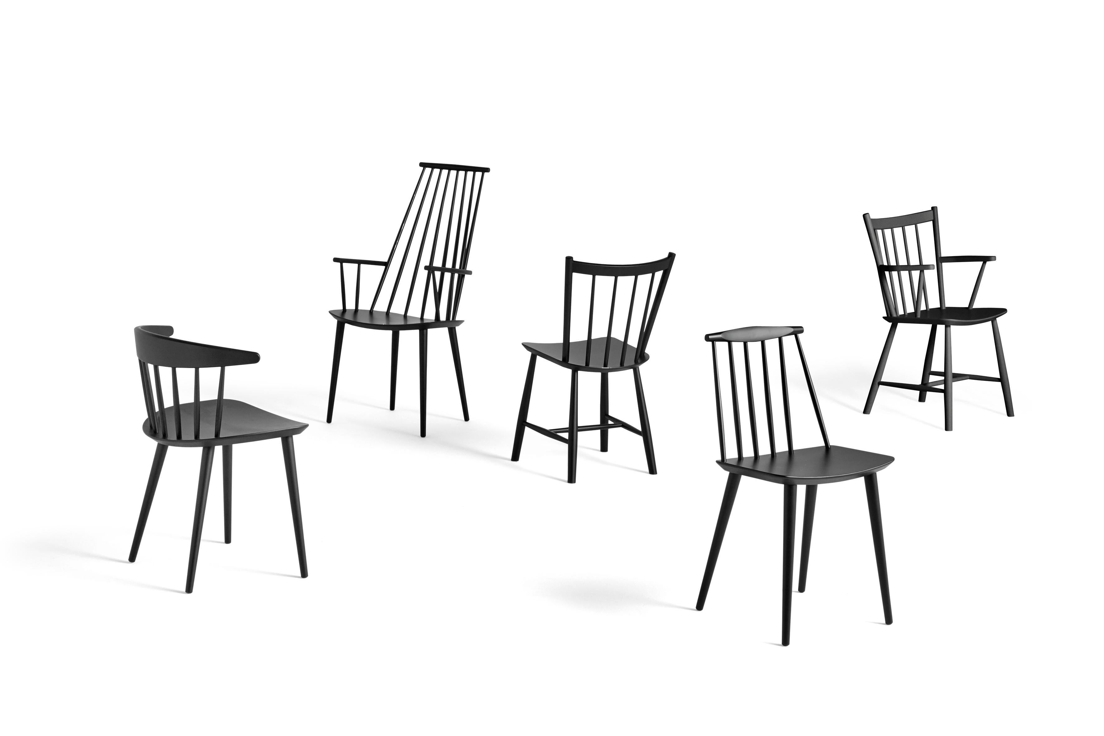 Silla Serie J J110, negra de Poul M. Volther para Hay en venta 1