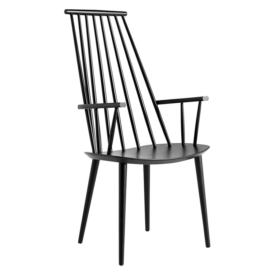 Silla Serie J J110, negra de Poul M. Volther para Hay