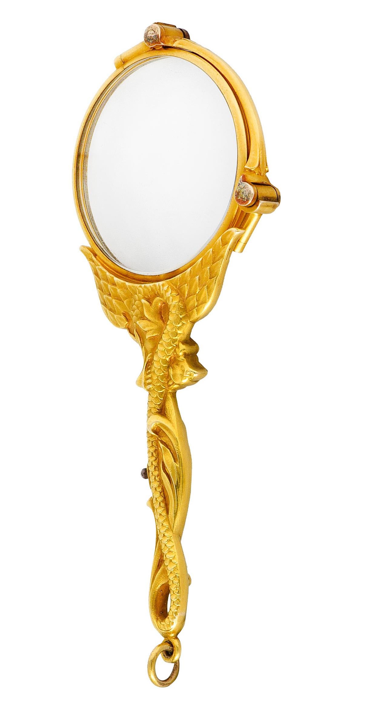 Women's or Men's J. Solinger & Co. 14 Karat Gold Serpent Dragon Lorgnette Glasses Pendant