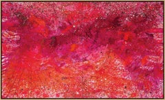 Pink and Red Flamingo, Key West, Florida Contemporary Abstract Expressionist