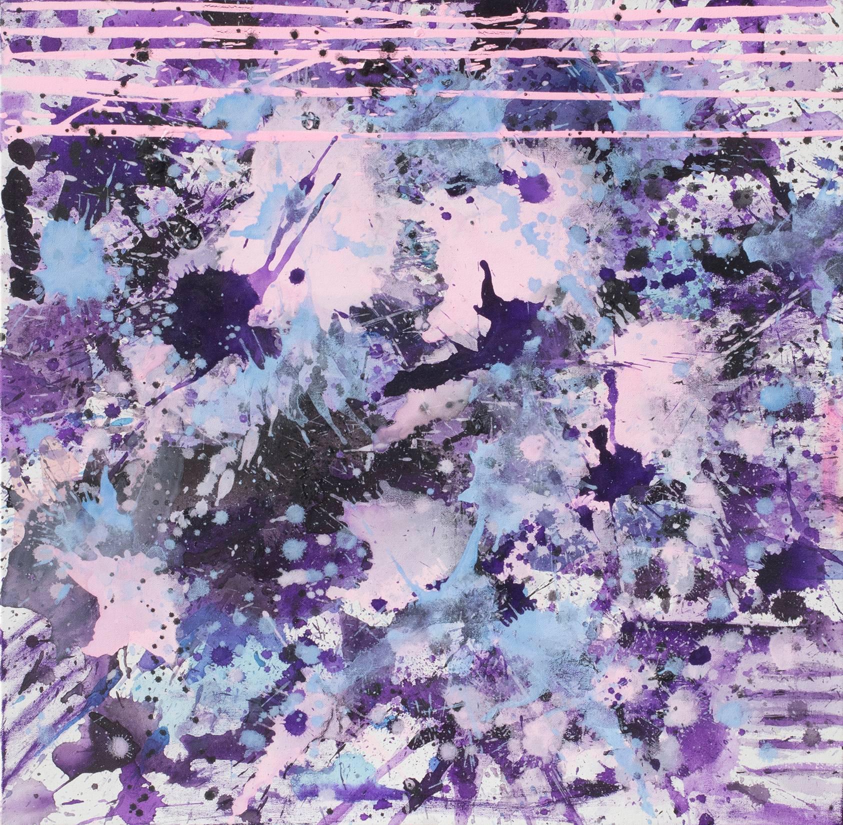 J. Steven Manolis Abstract Painting - PurpleField (Abstract Expressionist Painting)