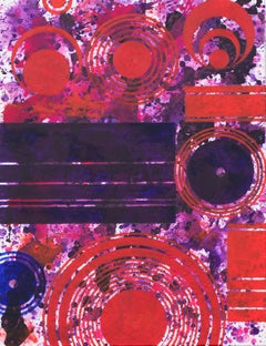PurpleField (Windsor) (Purple, Red, Abstract Expressionist Painting)