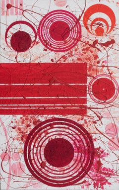 REDWORLD (Red, White, Abstract Expressionist Painting)