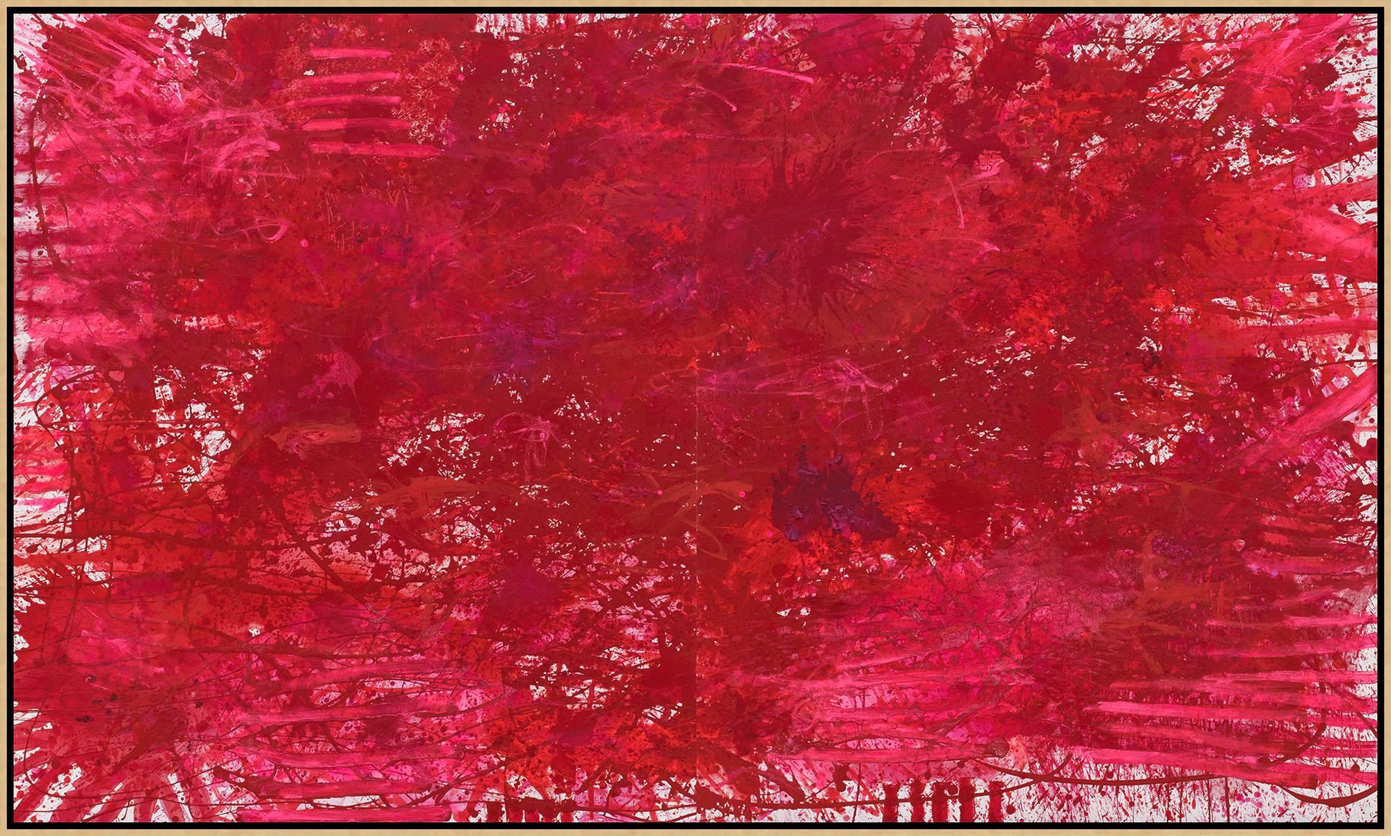 REDWORLD (Red, Abstract Expressionist Painting) For Sale 1