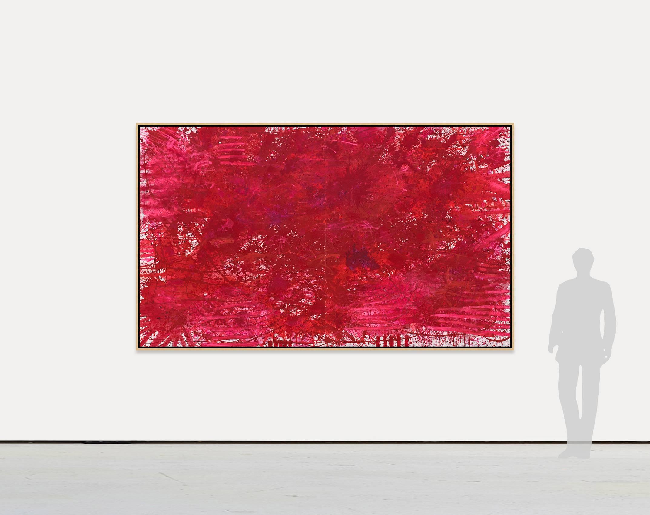 REDWORLD (Red, Abstract Expressionist Painting) For Sale 2
