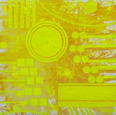 Summer Solstice (Yellow, Abstract Expressionist Painting)