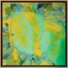 Universe (Green, Yellow, Abstract Expressionist Painting)