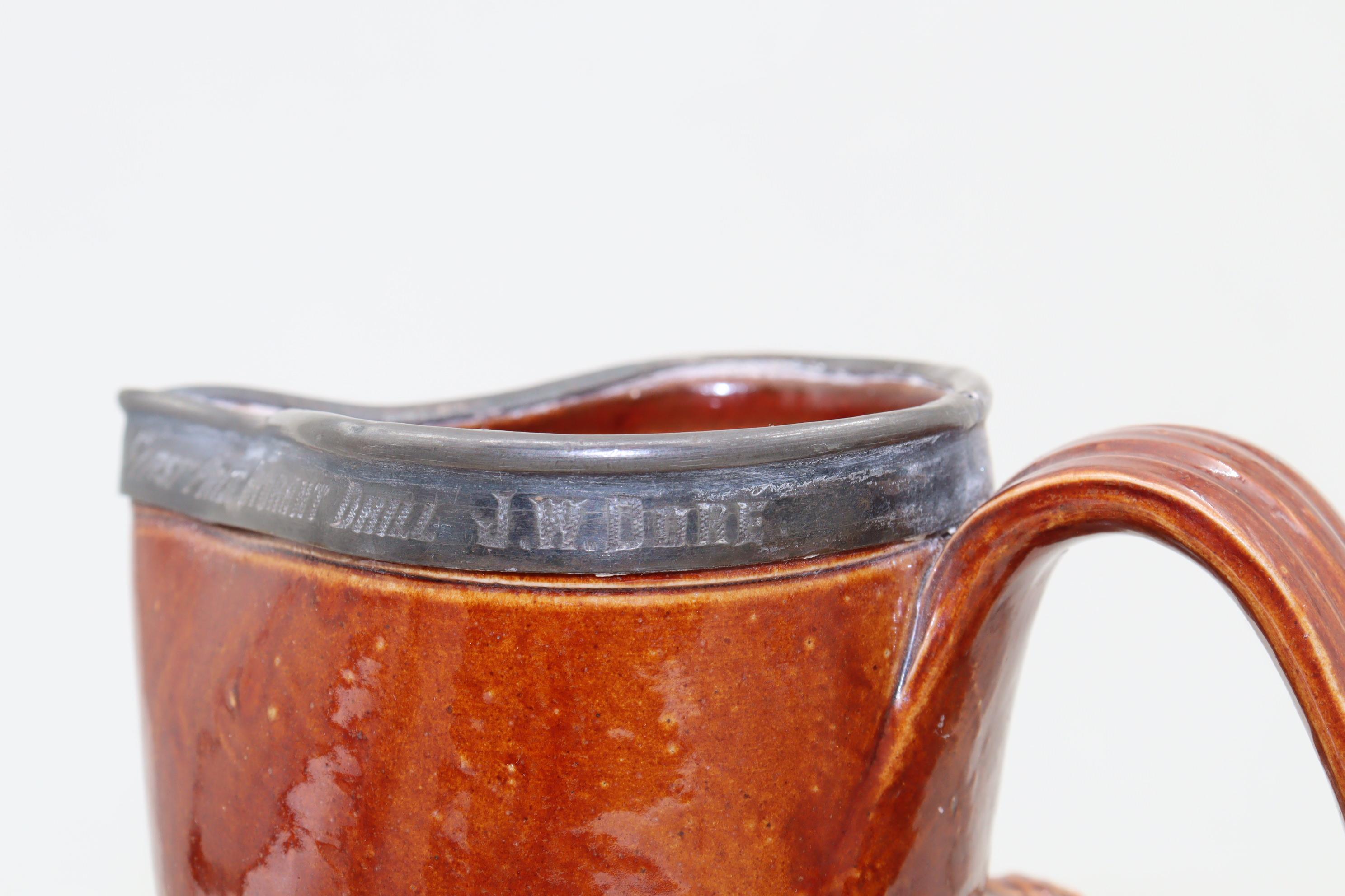 J Stiff Harvest ware jug given as fire fighting prize 1881 For Sale 1