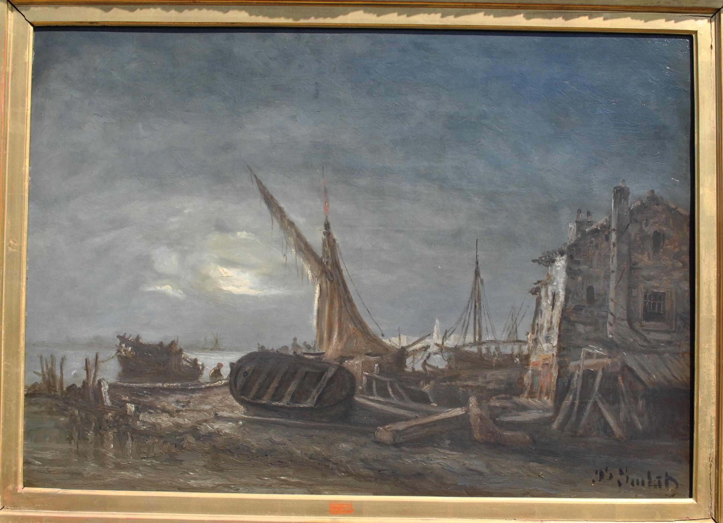 Precioso óleo sobre tabla enmarcado que representa barcas de pesca a la luz de la luna.

Este cuadro está firmado J Suchet

Joseph Suchet es un pintor marsellés (1824-1896), estudió en la Escuela de Bellas Artes de Marsella y se especializó en
